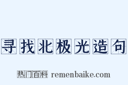 寻找北极光造句是什么意思的图片